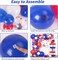 Red White and Blue Balloons Arch Kit, 4th of July Balloons Patriotic Decorations, Birthday Wedding Nautical Baseball Theme with Star Foil Balloons Decorations, 160pcs